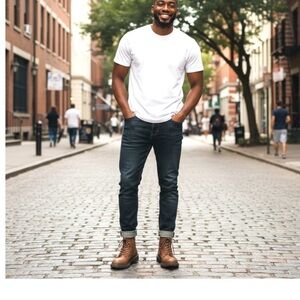 J Shoes Men Brown Lace Up Leather Ankle Boots Size 8